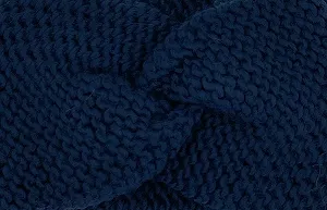 Женская вязаная повязка на голову из Альпаки, синяя synthetic.ua - Фото 1