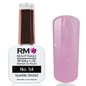 Гель-лак Simply-Lac Premium № 54 Блестящий Искристый Орхидея Розовый 10 мл - Фото 1