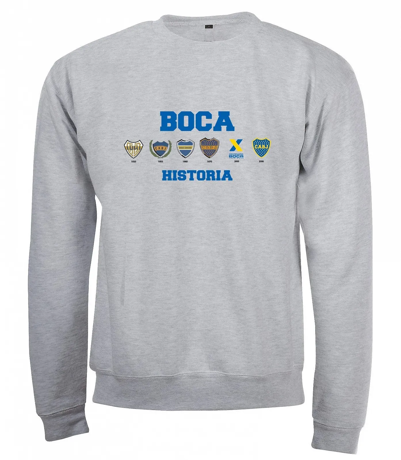 Свитшот Унисекс Boca Juniors Col Rond Серый Historia Logos, фото №1