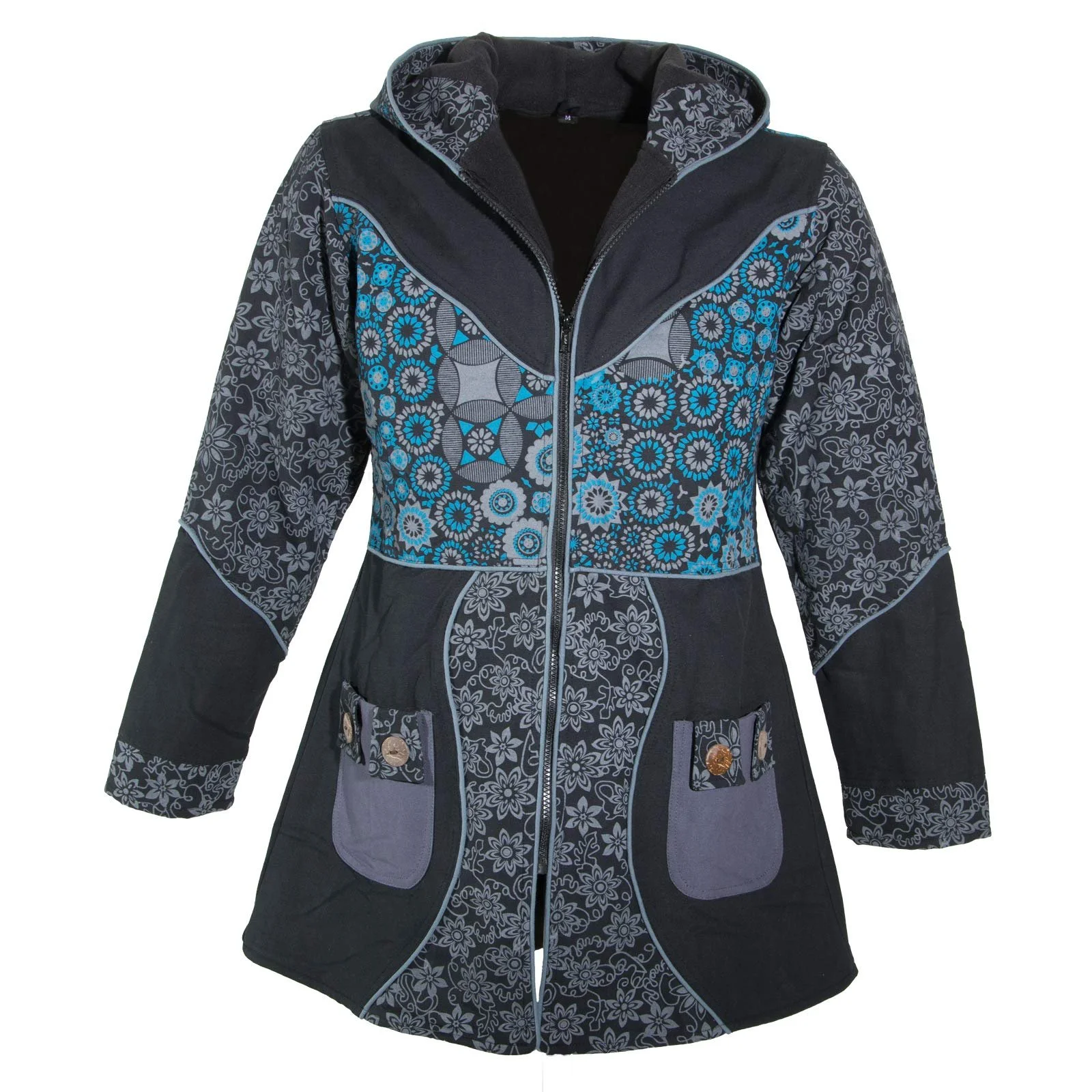 Куртка Kunst und Magie З капюшоном Квітковий Бавовна, фото №7