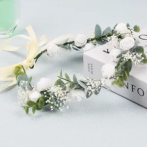 Вінок Квітковий для Дівчат Регульований для Першого Причастя та Весілля synthetic.ua - Фото 1