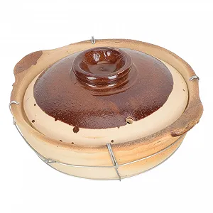 Кастрюля-кокотница VALICLUD Глиняная с ручкой и пароотводом - Фото 1