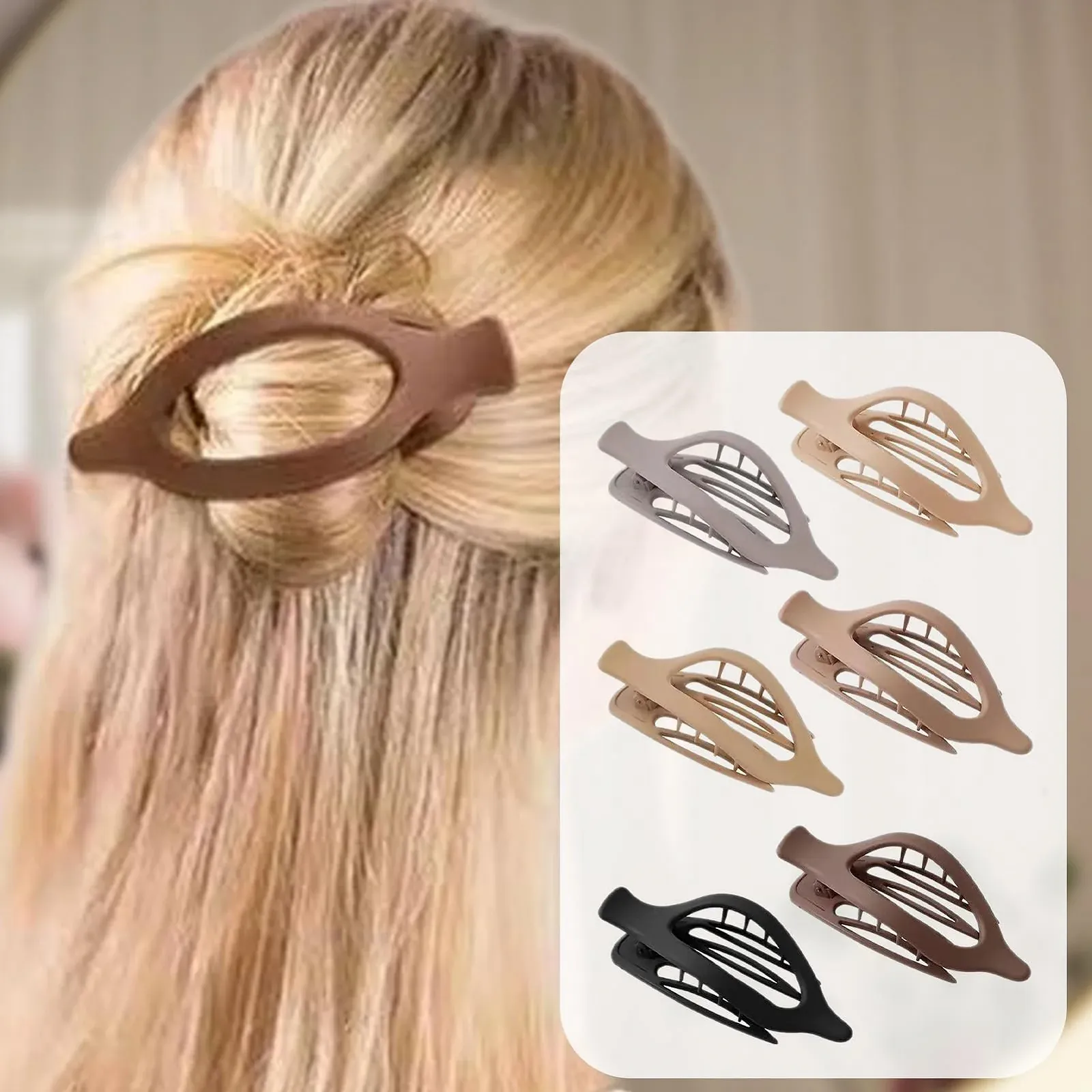 Заколка для волос Interbids в винтажном стиле, светлая, легкая, 6 шт, фото №3