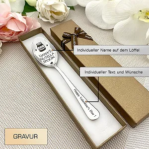 Ложка з Вашим Iменем для Шоколадної Пасти Ложка з полірованої нержавіючої сталі synthetic.ua - Фото 1