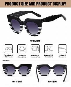 Солнцезащитные очки Тип DUCO Поляризованные для женщин Кошачий глаз Квадратная оправа synthetic.ua - Фото 1