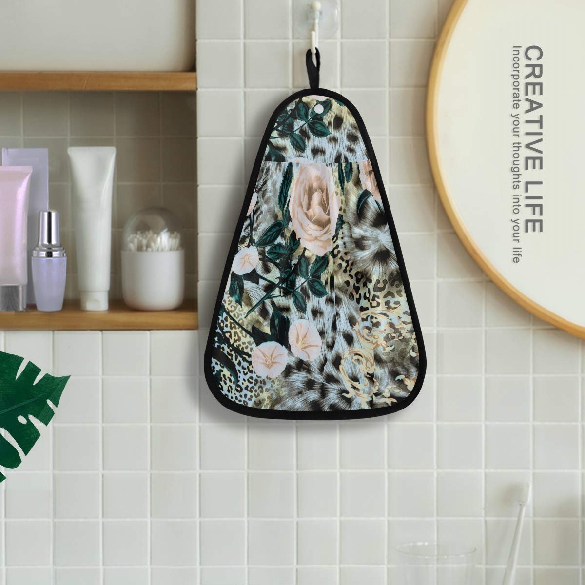 Рушник Leopard Druck Rose абсорбуючий швидкосохнучий кухонний, фото №4