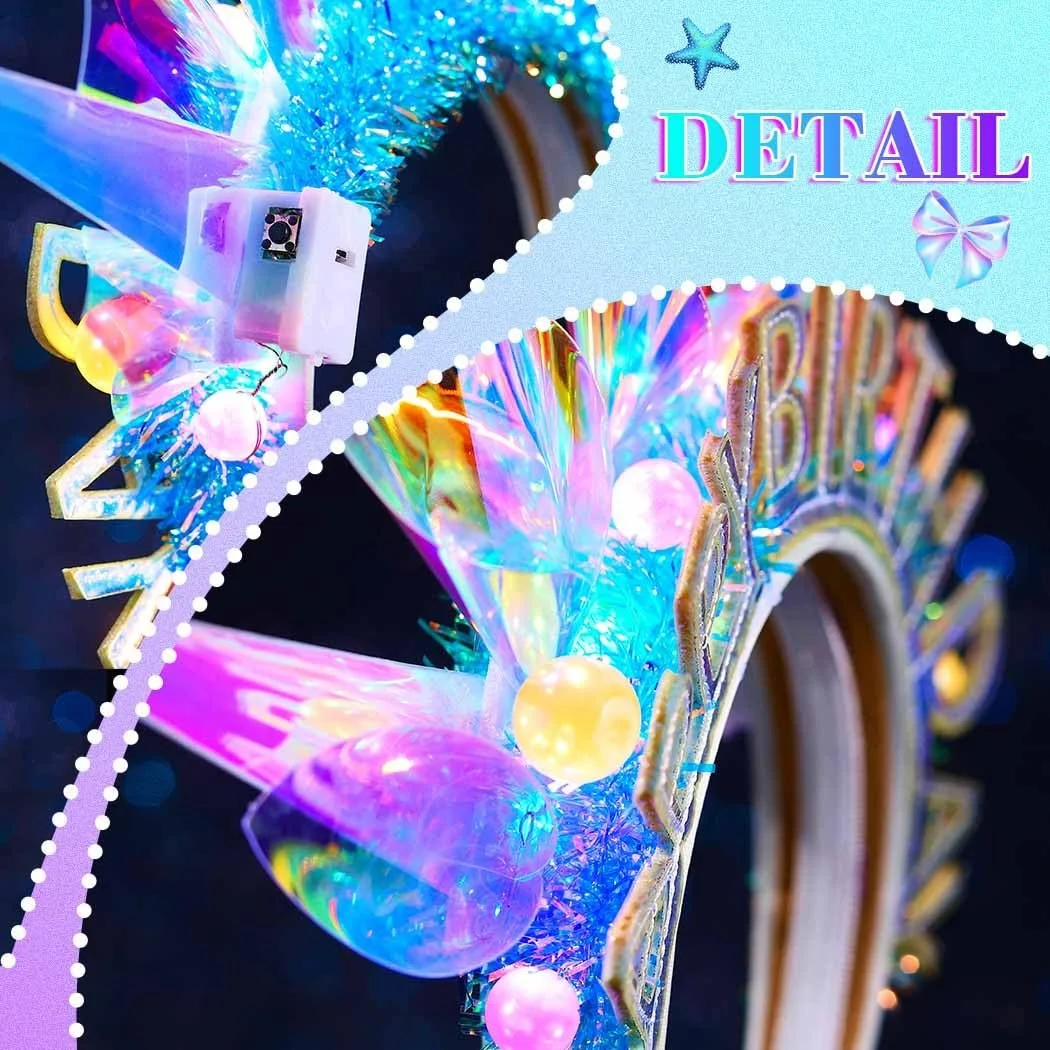 Обруч-корона на день народження зі світлодіодами, фото №4