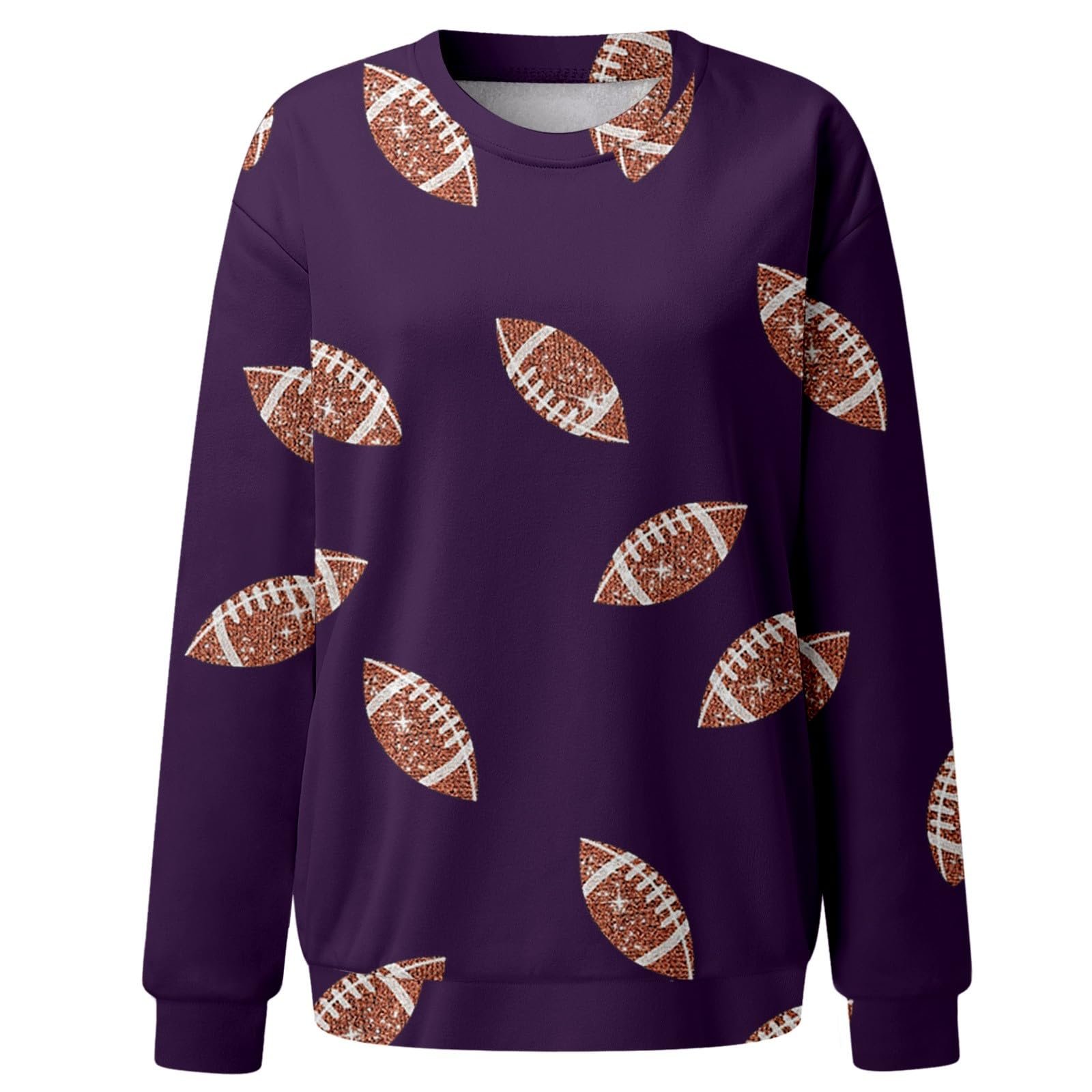 Свитшот Футбол Женский Круглый вырез Спортивная одежда Повседневный Легкий Свободный крой Y2K Модный Университетский Cool Женская мода, фото №4