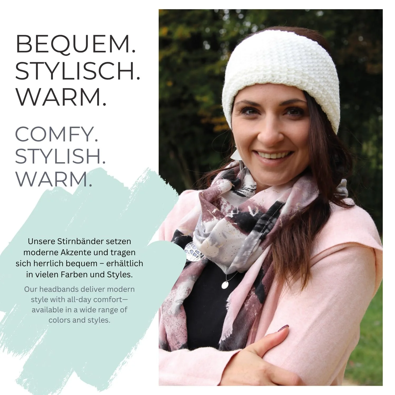 Пов'язка на голову styleBREAKER Жіноча Однотонна В'язана, фото №6