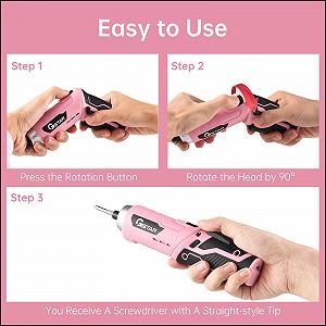 Електрична викрутка Kavolet 41pcs 3Nm 3.6V з LED підсвіткою, набір з обертальною ручкою, зарядний кабель Type C, сумка для перенесення synthetic.ua - Фото 1