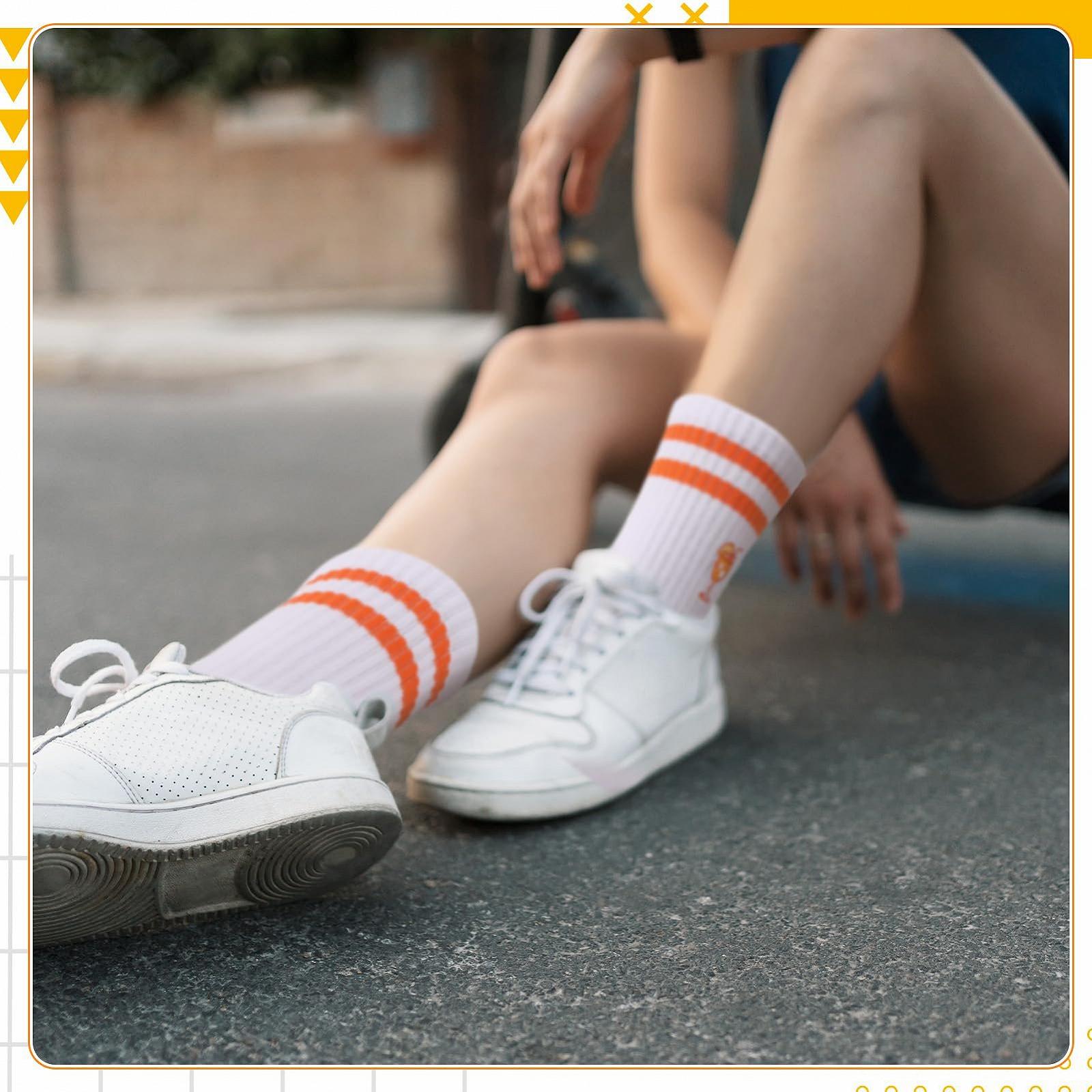 Носки Aperol Spritz, вышитые теннисные носки, женские носки Aperol, дышащие спортивные носки, смешные пивные носки, подарок для мужчин и женщин (6 пар), фото №6