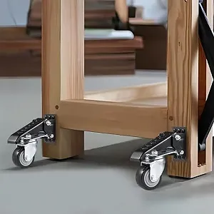 Коліщатка для меблів VEVOR Workbench Caster з фіксатором / 4 шт / до 300 кг / 360° / Чорний synthetic.ua - Фото 1