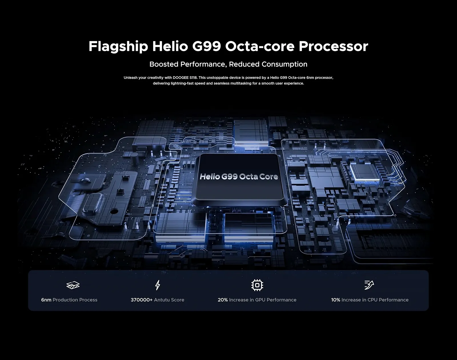 Смартфон DOOGEE S118 4G 32GB+512GB 10800mAh 33W 50MP+12MP+8MP+32MP 6.58" NFC Чорний, фото №5