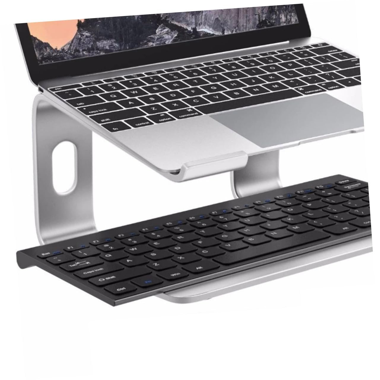 Підставка для ноутбука NUOBESTY Алюміній Вентильована Легка Портативна з нековзними накладками, фото №8