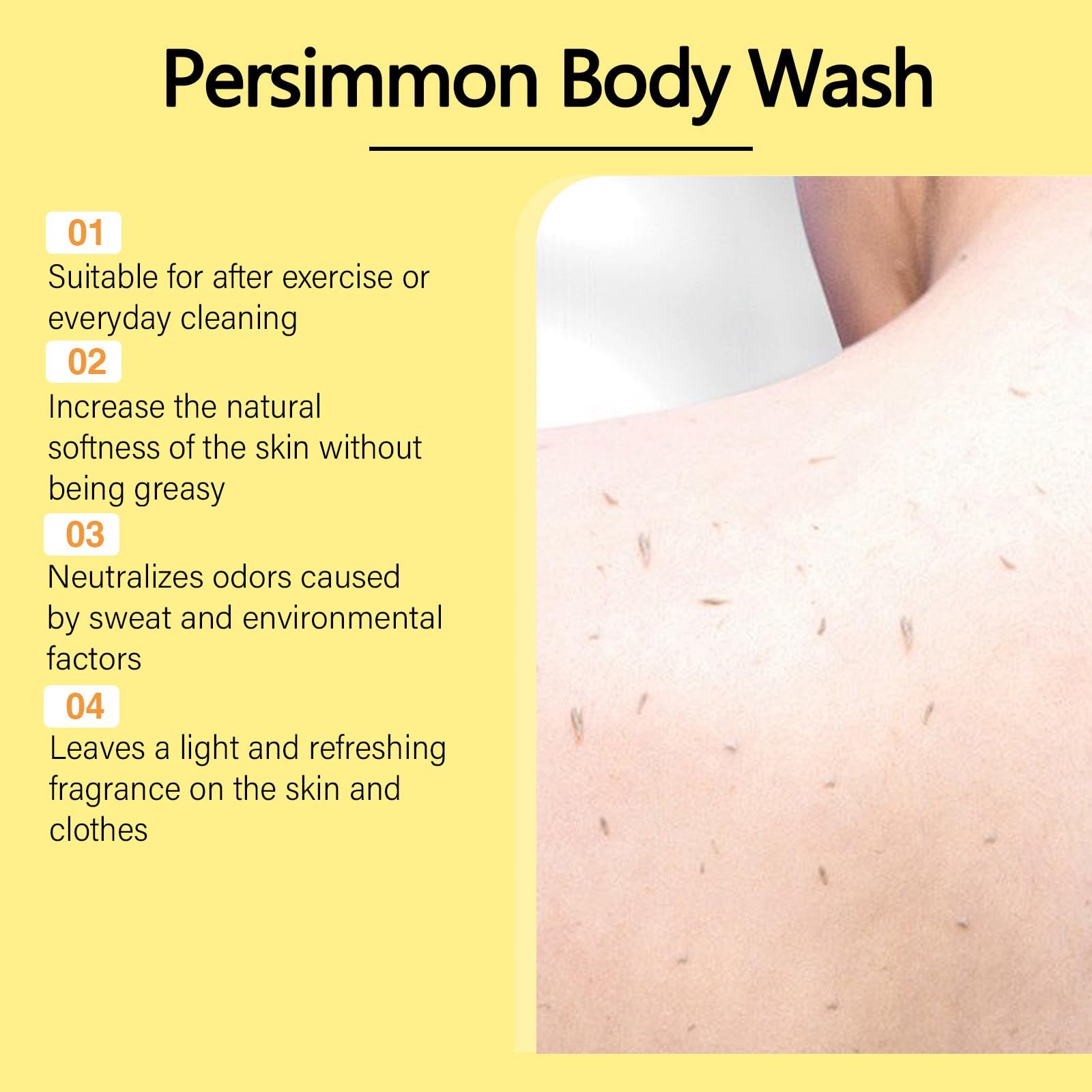 Гель для душу Persimmon Проти запаху тіла з екстрактом хурми 2 шт., фото №3 Гель для душу Persimmon Проти запаху тіла з екстрактом хурми 2 шт., фото №3