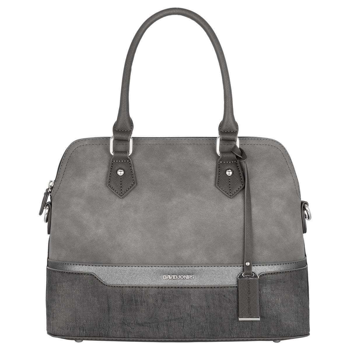 Сумка з короткими ручками David Jones Bugatti Bowling Style, зі штучної шкіри, багатокольорова смугаста, темно-сіра, фото №1