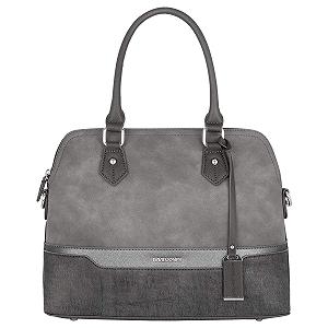 Сумка з короткими ручками David Jones Bugatti Bowling Style, зі штучної шкіри, багатокольорова смугаста, темно-сіра - Фото 1