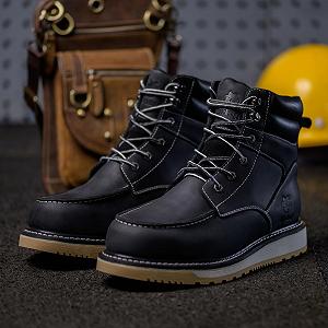 Ботинки Epochsaga Waterproof Soft Moc Toe Fashion Industiral & Construction Work 6 дюймов Коричневый/Черный synthetic.ua - Фото 1