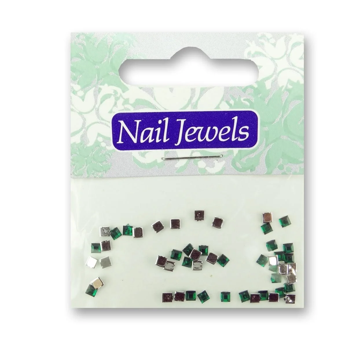 Акриловые стразы для ногтей Квадратные EigenArt Изумрудно-зеленый, фото №1