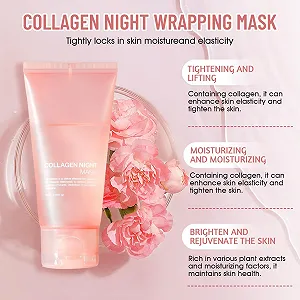 Маска Нічна Allony Collagen, для обличчя, пілінг, колагенова, органічна, для всіх типів шкіри, 75 мл synthetic.ua - Фото 1