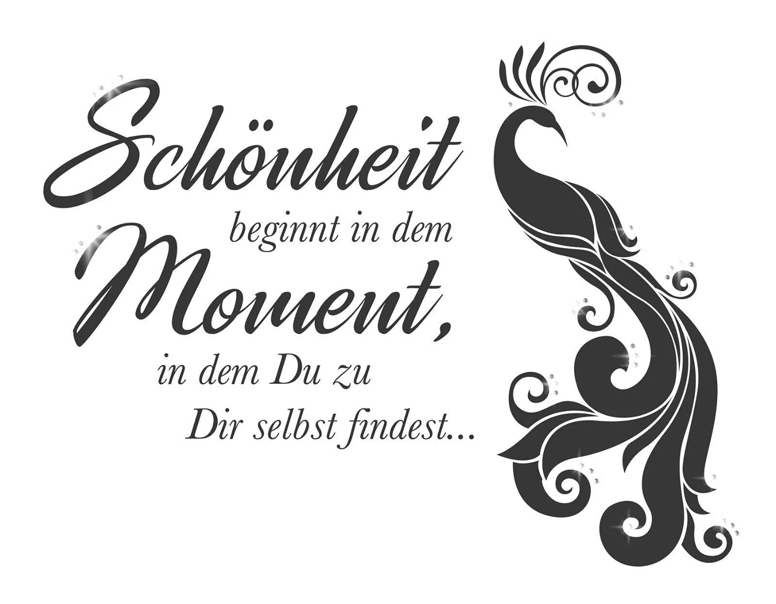 Наклейка на стіну tjapalo pkm493 Beauty Begins with Glitter темно-сіра 100 x 58 см, фото №2