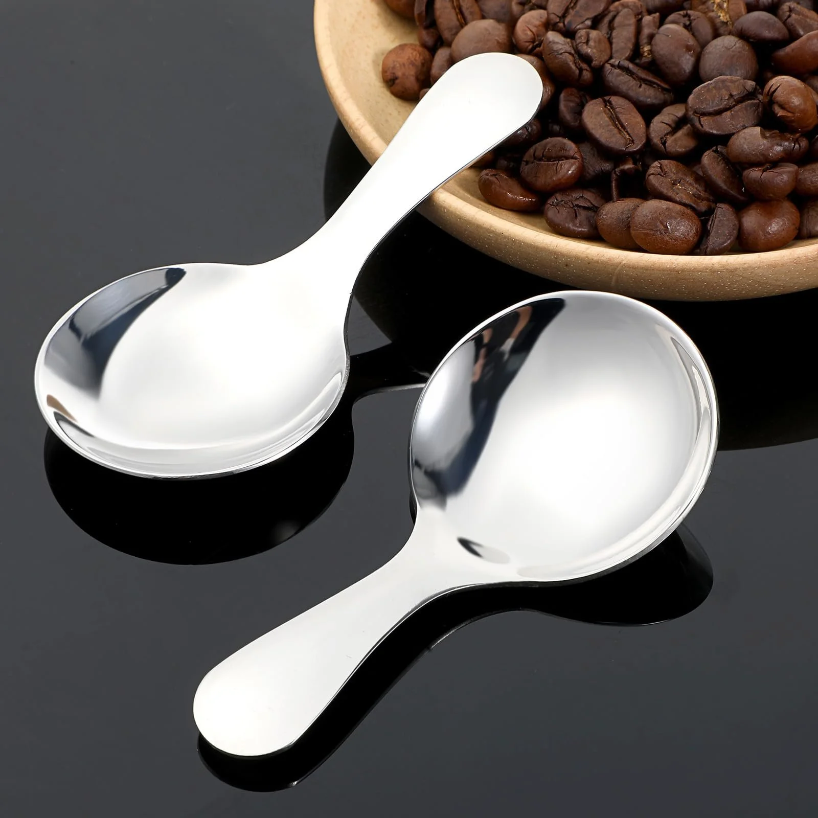 Ложка Кавова з короткою ручкою з нержавіючої сталі 6 шт., фото №4