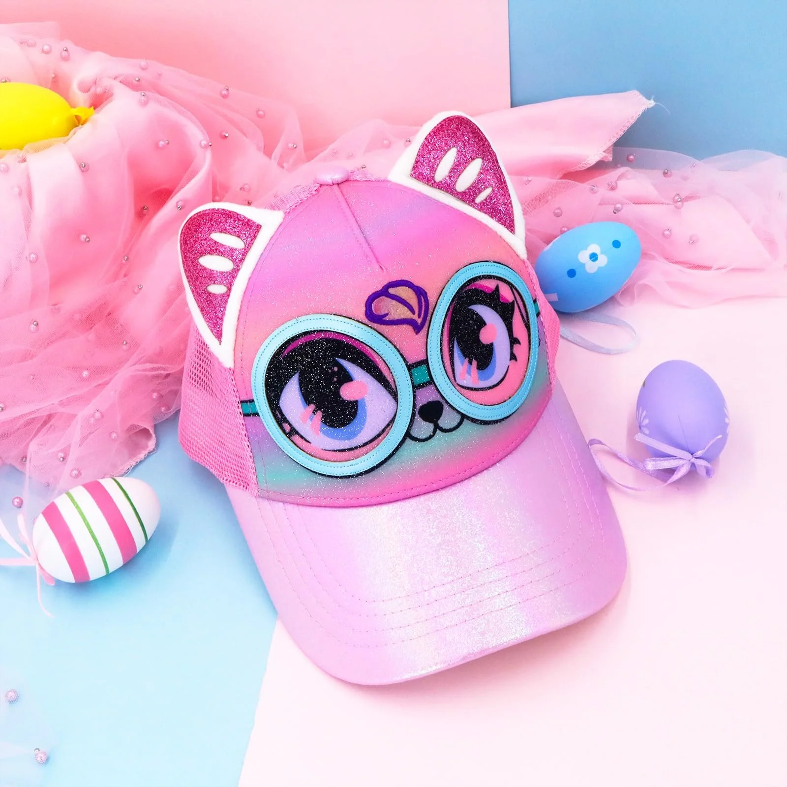 Бейсболка PinkSheep Kids Cute Cartoon Cat Football для дітей, фото №7