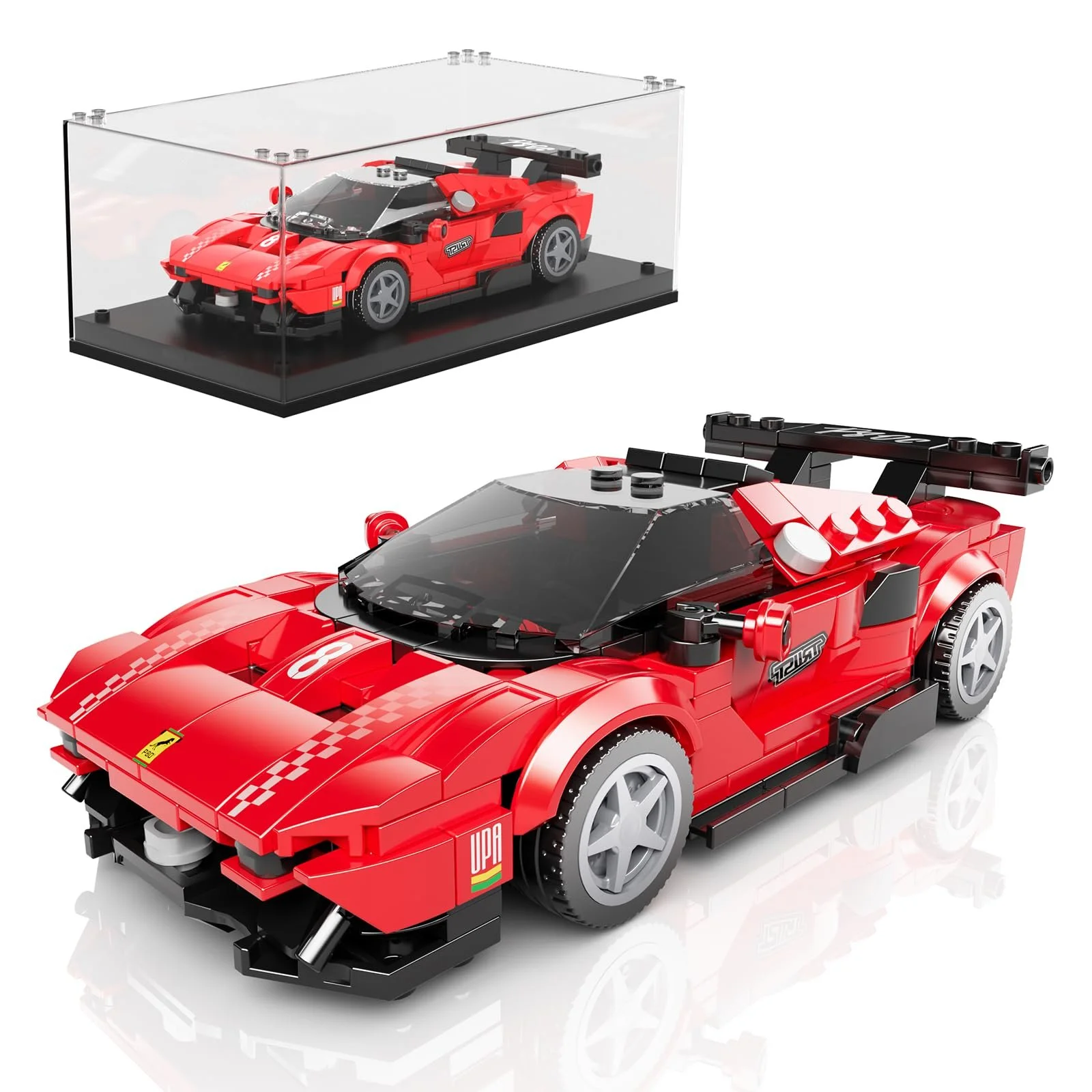 Конструктор Mould King Speed Champion P80C Гоночный Автомобиль с акриловой витриной, 449 деталей, фото №1 Конструктор Mould King Speed Champion P80C Гоночный Автомобиль с акриловой витриной, 449 деталей, фото №1