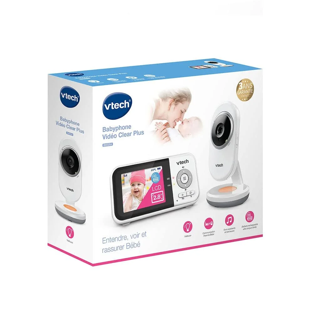 Відеоняня Vtech BM3254 2.8 дюйма LCD нічник колискові двосторонній зв'язок біла, фото №6