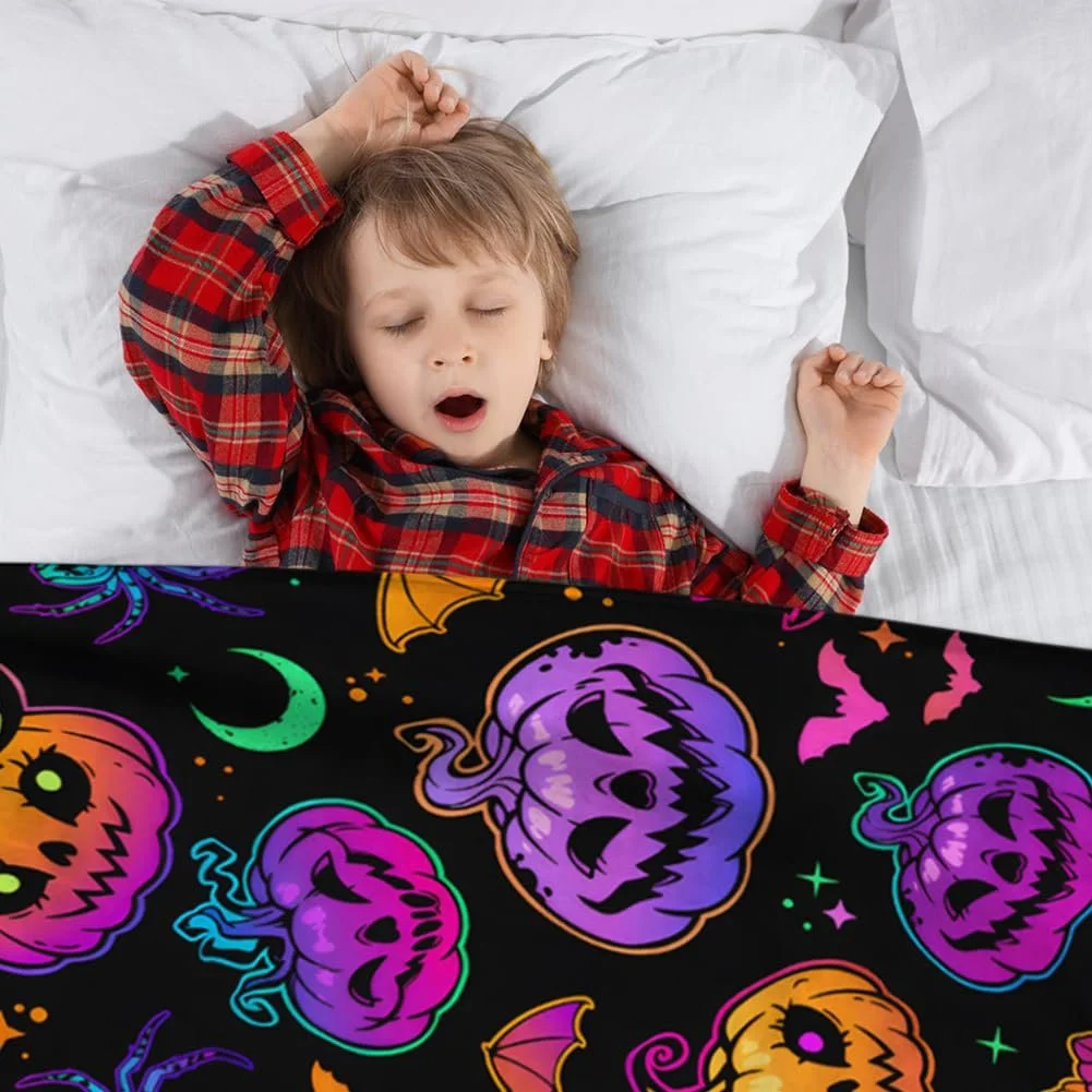 Покривало Halloween Фланелева З мотивами, такими як гарбузи, привиди та кажани, фото №7