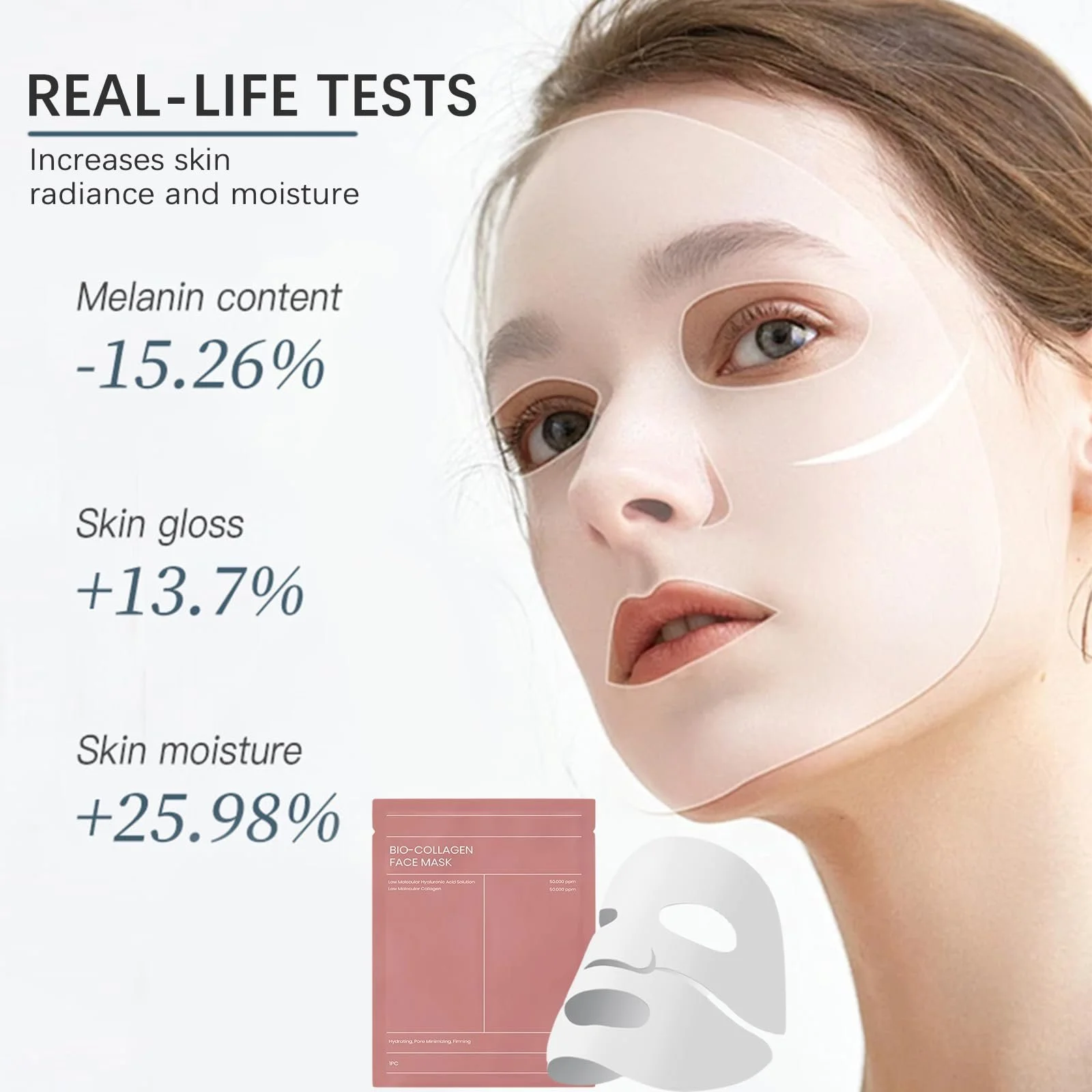 Маска для обличчя колагенова органічна 6 шт. для нічного використання - Ліфтинг та Зміцнення, фото №3