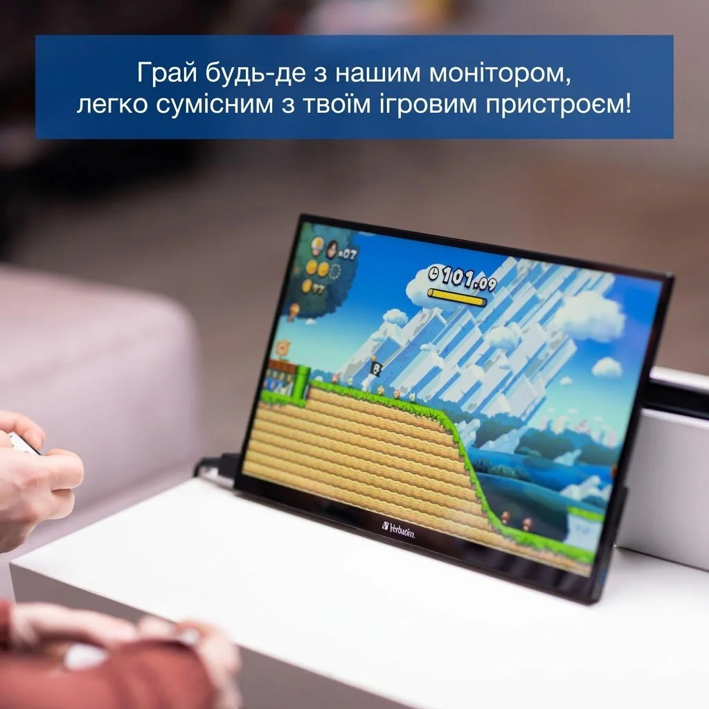 Монитор портативный сенсорный 14" Verbatim PMT-14 Full HD IPS 60 Гц, фото №11