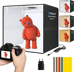 Купити Фотобокс Puluz PU5051 50см / 3200-6500K / CRI 95 / 6 двосторонніх фонів / Складний / Чорний - Фото 1 Фотобокс Puluz PU5051 50см / 3200-6500K / CRI 95 / 6 двосторонніх фонів / Складний / Чорний - Фото 1