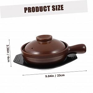 Кастрюля BESTYASH 1 шт. керамическая с ручкой термостойкая для супов и рагу synthetic.ua - Фото 1