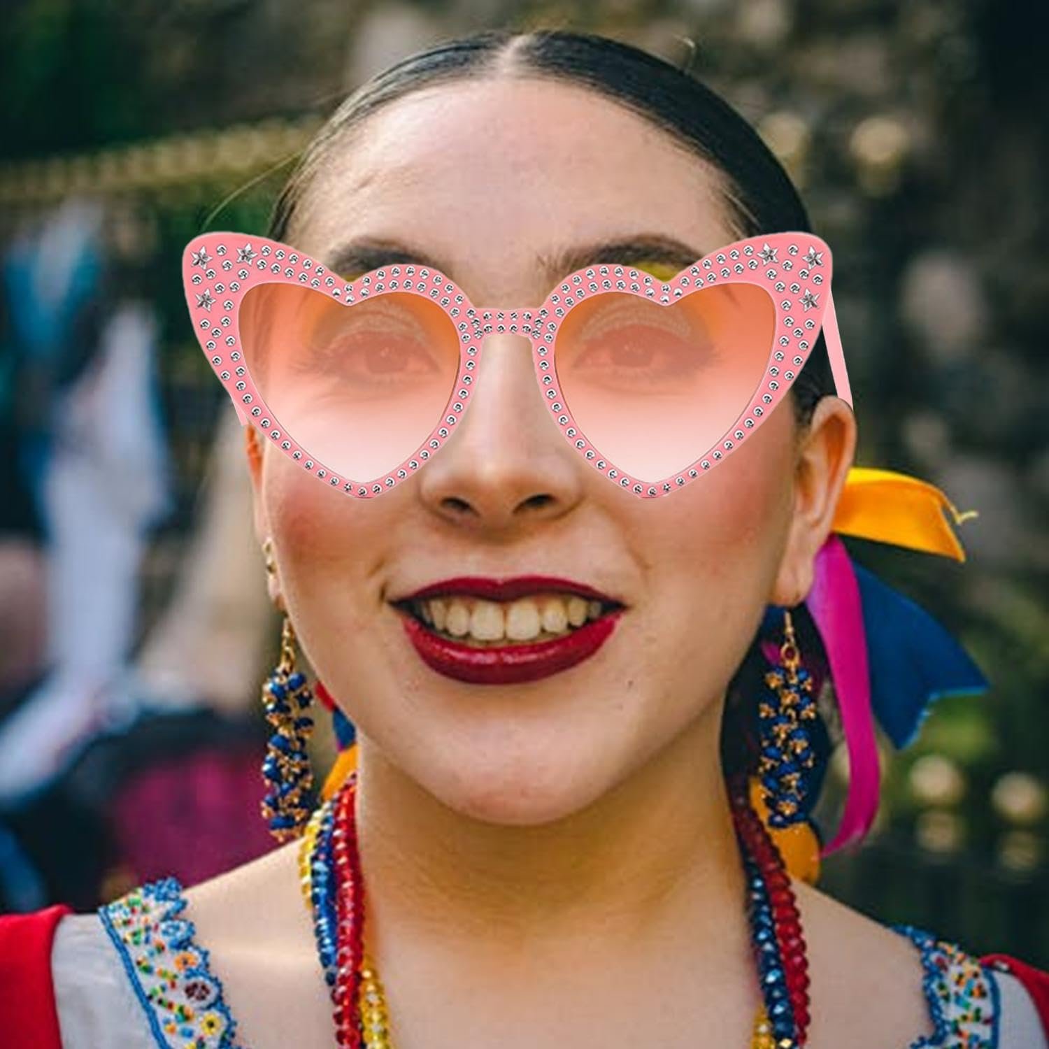 Окуляри у формі серця Рожеві (2 шт.), фото №4