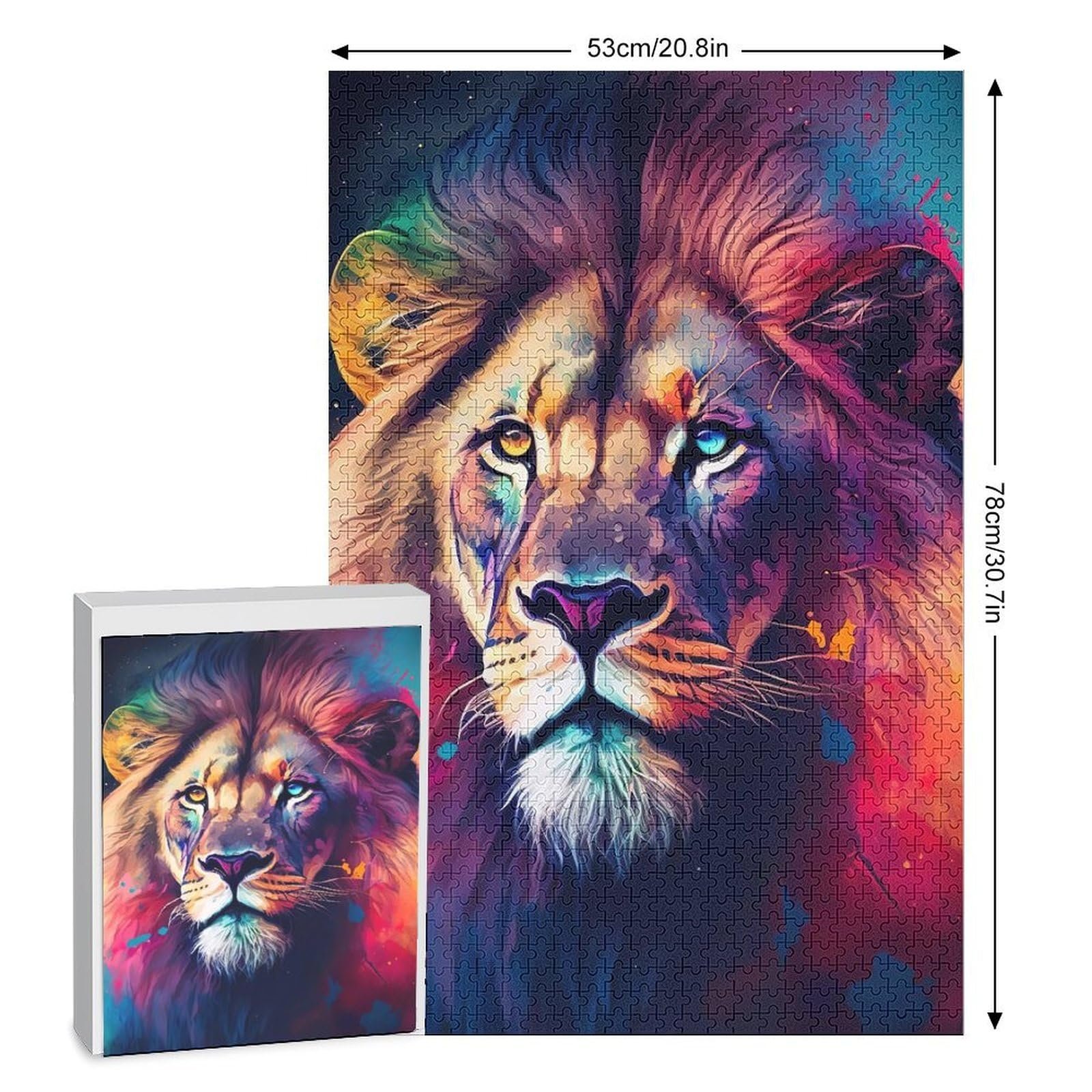 Дерев'яний пазл Lion 1000 елементів 78 x 53 см, фото №2