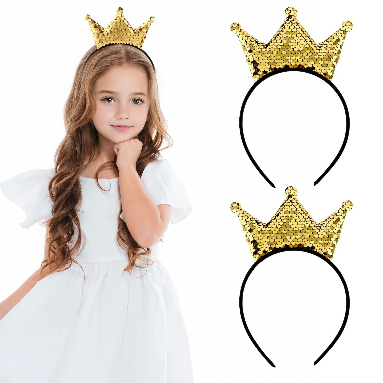 Набір із 2 блискучих обручів для волосся, фото №1