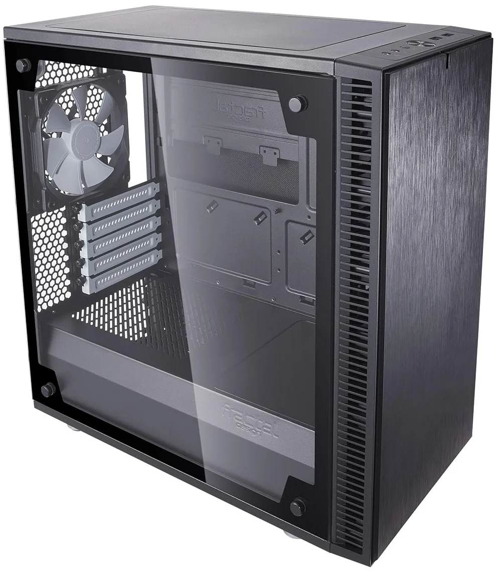 Корпус Fractal Design Define Mini C TG / без БЖ / Mini-Tower / mATX / Tempered Glass / 2x120mm Fans / USB 3.0 / Чорний, фото №5 Корпус Fractal Design Define Mini C TG / без БЖ / Mini-Tower / mATX / Tempered Glass / 2x120mm Fans / USB 3.0 / Чорний, фото №5