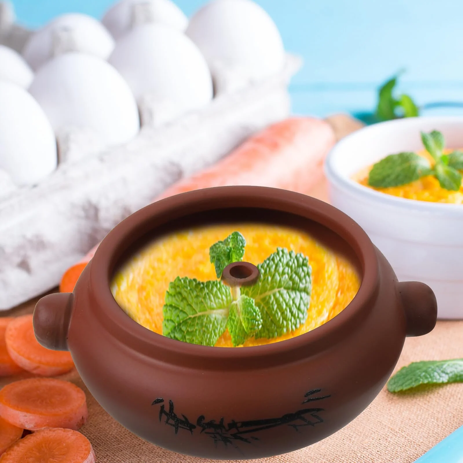 Керамічна каструля для тушкування термостійка глиняна, фото №4