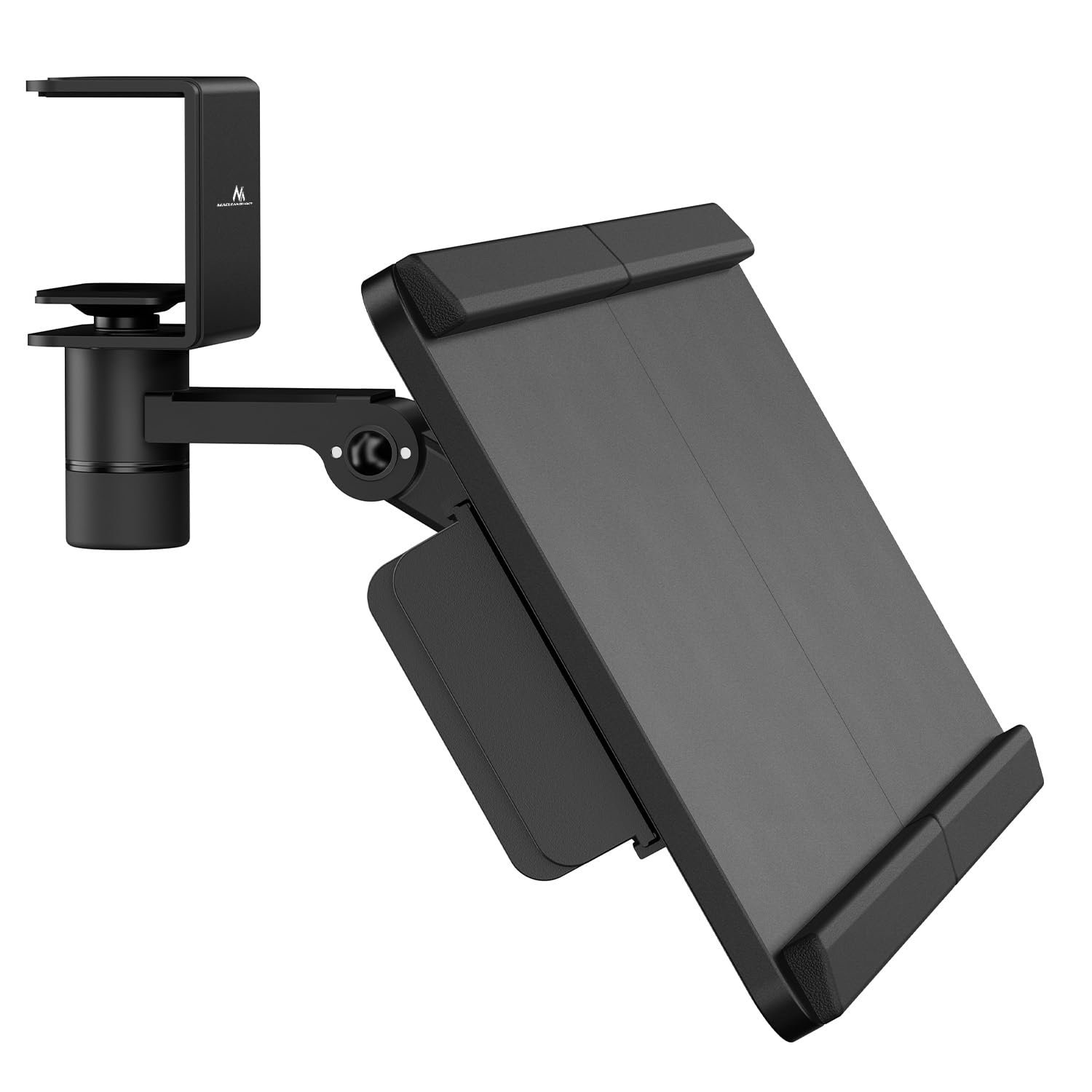 Тримач для клавіатури Maclean MC108 B, регульований, з ручкою, під стіл, з підставкою для зап'ястя та шухлядою, кріплення на затискачі, ергономічний, чорний, фото №3