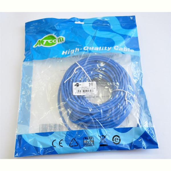 Патч-корд литой UTP RJ45 Cat.5e, 20m синий, фото №2