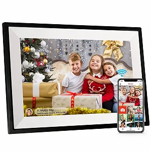 Цифровая фоторамка Aorpdd Frameo 10.1 дюйма WiFi 1280 x 800 HD IPS Сенсорный экран 32 GB Черная и белая - Фото 1