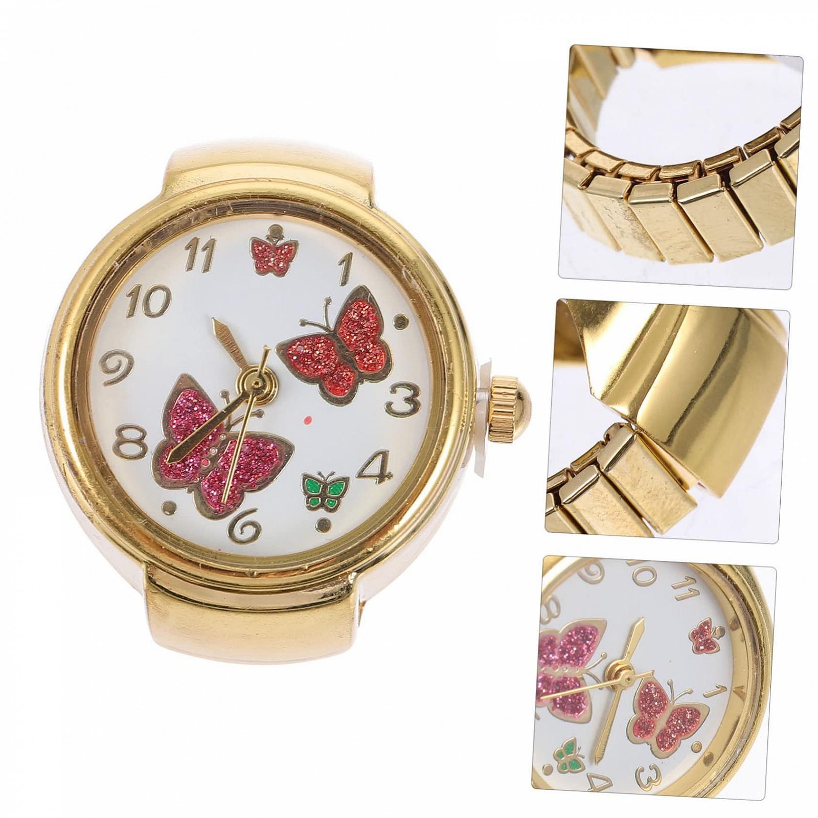 Кольцо-часы OATIPHO с бабочкой для женщин, фото №4