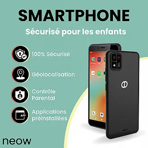 Смартфон дитячий Neow Android 14 із чохлом synthetic.ua - Фото 1