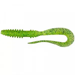 Силикон рыболовный Keitech Mad Wag Mini 3.5" 10 шт/упак ц:424 lime chartreuse (1551.07.61) - Фото 1