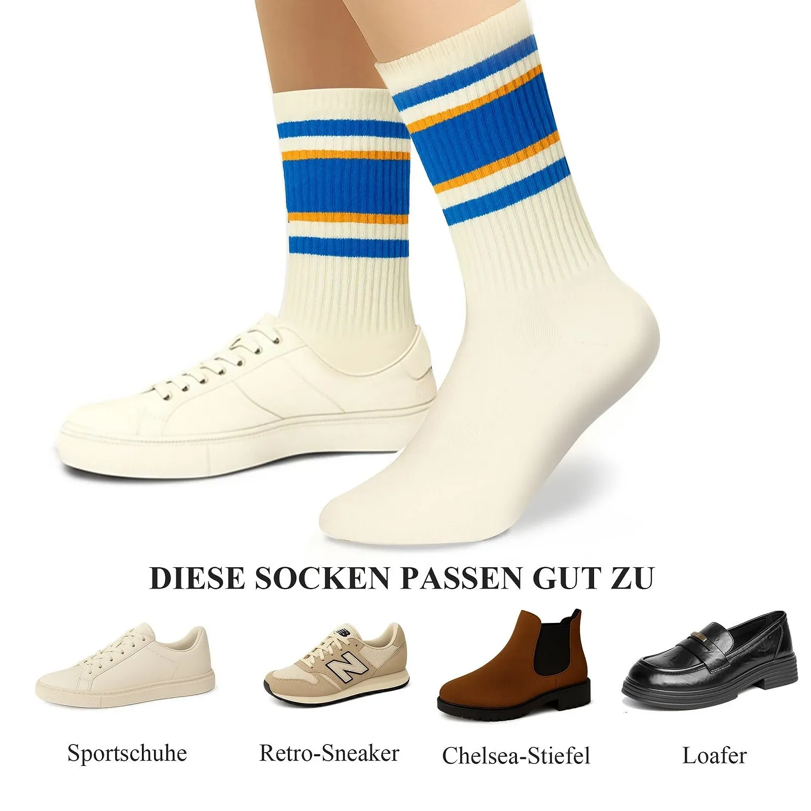 Шкарпетки NREDXOON Retro Tennis Бавовняні, фото №5