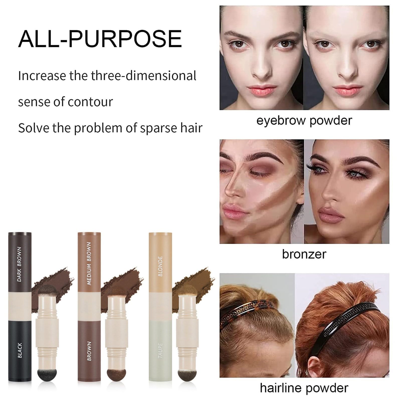 Пудра для брів Eyebrow Creams Double Brush Head Waterproof, фото №6 Пудра для брів Eyebrow Creams Double Brush Head Waterproof, фото №6