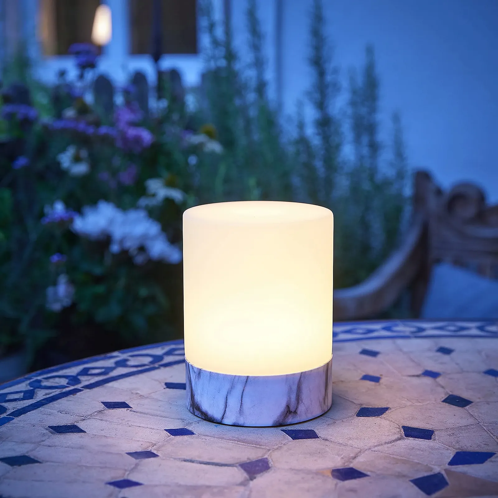 Настільна лампа Northpoint LED 2000 мАг Акумуляторна Димована Мармур, фото №5