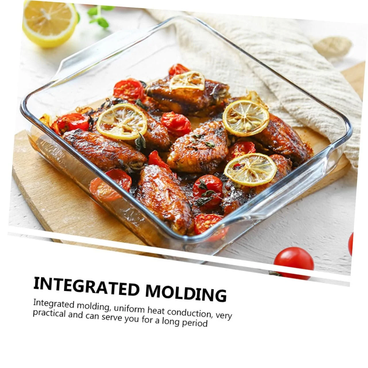 Форма для запікання VALICLUD скляна кругла з бічними ручками, фото №9