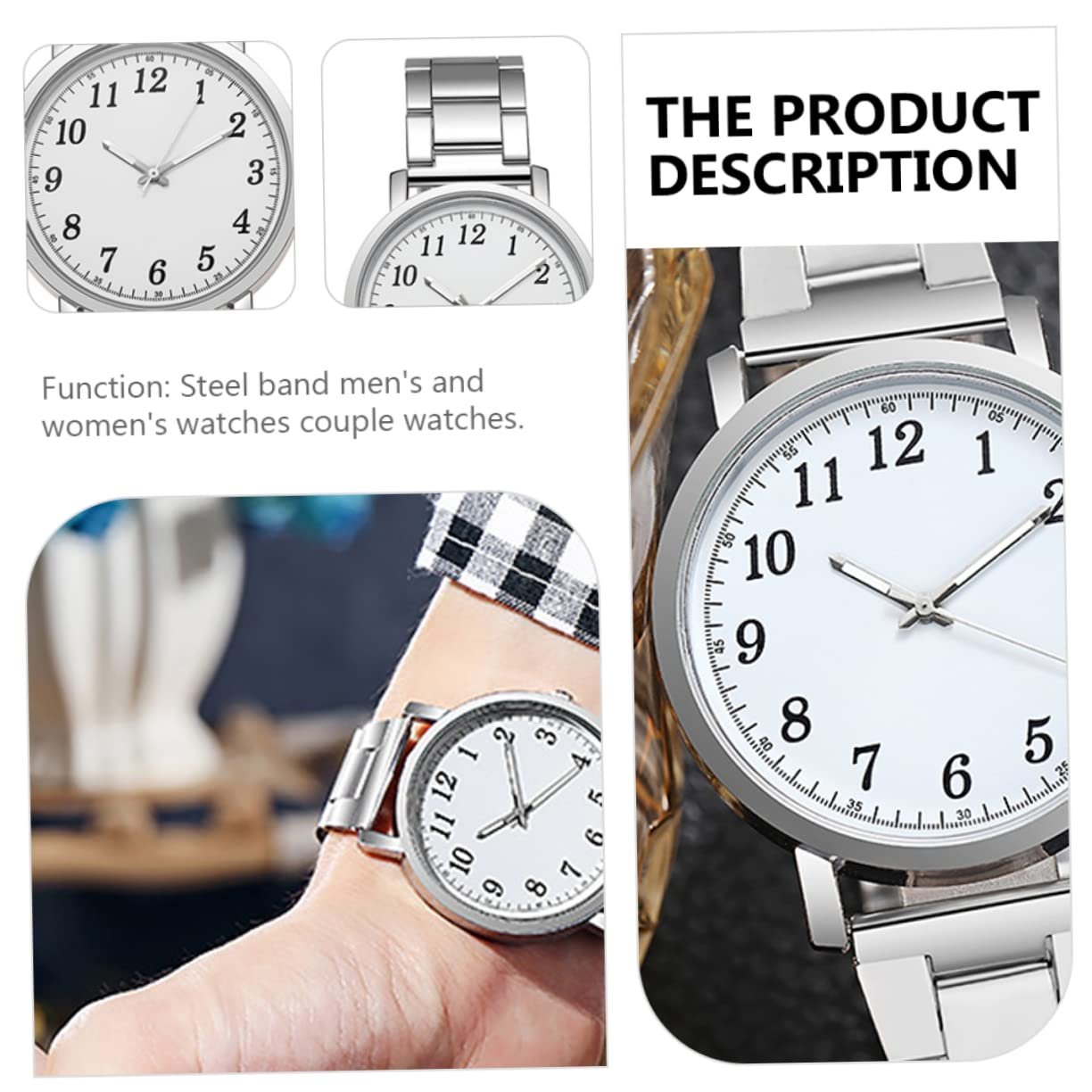 Часы Healvian Парные серебряные, современные кварцевые наручные часы для мужчин и женщин, легкие, не раздражающие кожу и не вызывающие аллергии, повседневные часы для особых случаев, фото №8